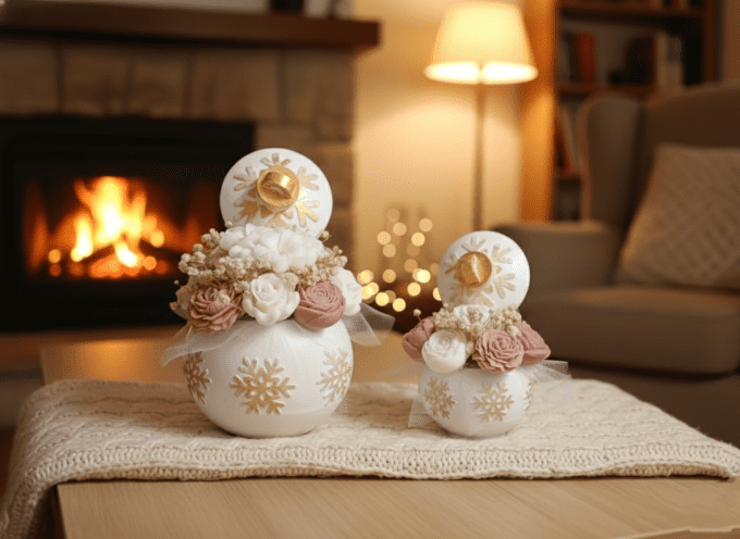 Boule de Noël fleuri