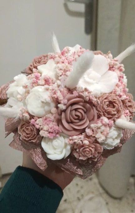 Bouquet tasse rose
